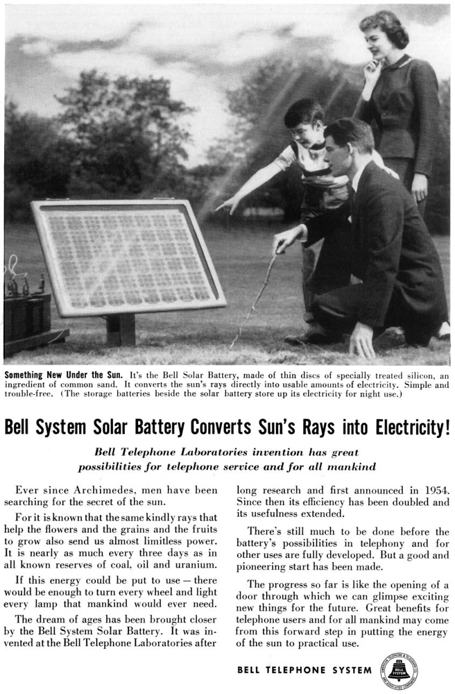 Bell İlk güneş paneli
